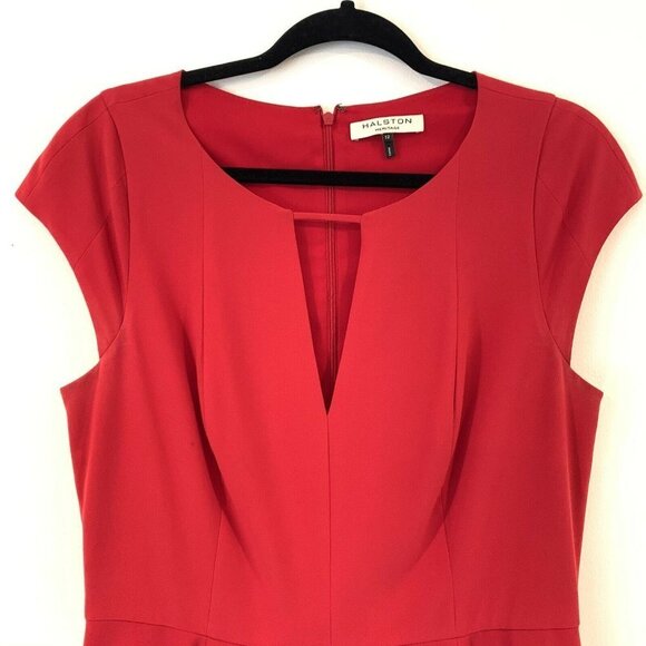 Halston Heritage 12 Keyhole Fit & Flare Dress - Picture 4 of 8